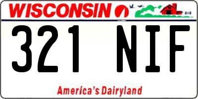 WI license plate 321NIF