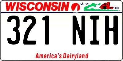 WI license plate 321NIH