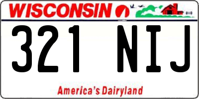 WI license plate 321NIJ