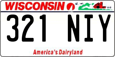 WI license plate 321NIY