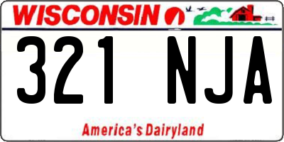 WI license plate 321NJA