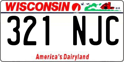WI license plate 321NJC