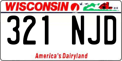 WI license plate 321NJD