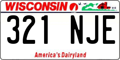 WI license plate 321NJE