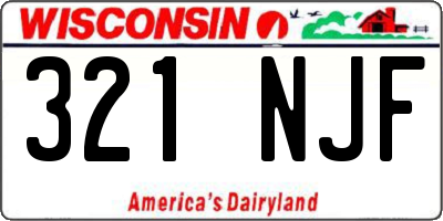 WI license plate 321NJF