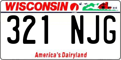 WI license plate 321NJG