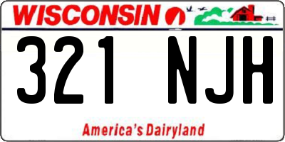 WI license plate 321NJH