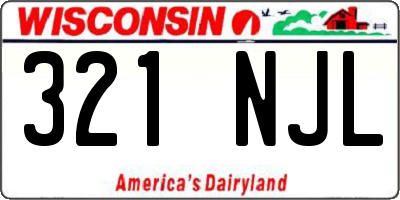 WI license plate 321NJL