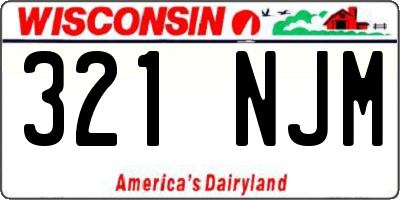 WI license plate 321NJM