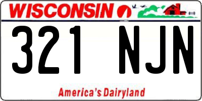 WI license plate 321NJN
