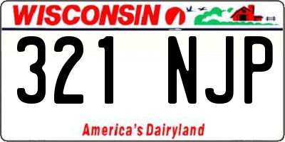 WI license plate 321NJP