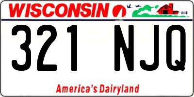 WI license plate 321NJQ