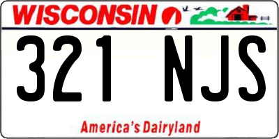 WI license plate 321NJS