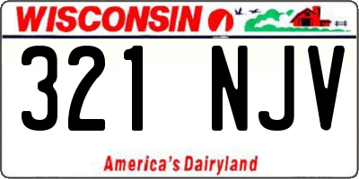 WI license plate 321NJV