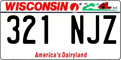 WI license plate 321NJZ