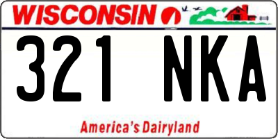 WI license plate 321NKA
