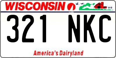 WI license plate 321NKC