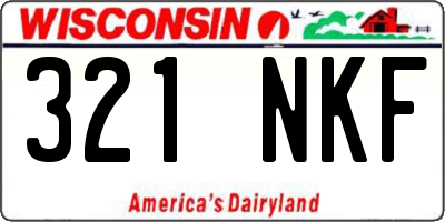 WI license plate 321NKF