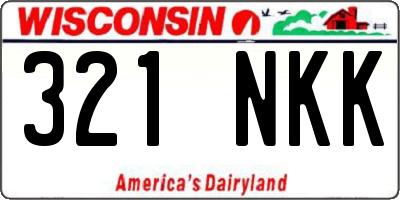 WI license plate 321NKK
