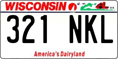 WI license plate 321NKL