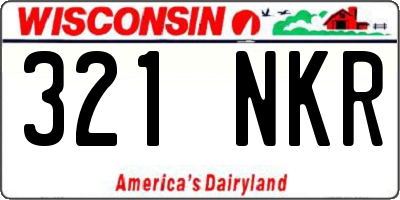 WI license plate 321NKR