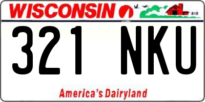WI license plate 321NKU