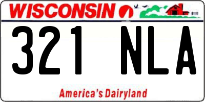 WI license plate 321NLA