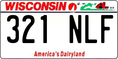 WI license plate 321NLF