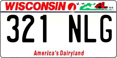 WI license plate 321NLG
