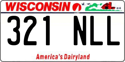 WI license plate 321NLL