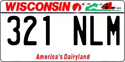 WI license plate 321NLM