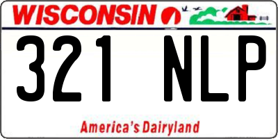 WI license plate 321NLP