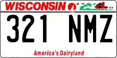 WI license plate 321NMZ
