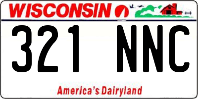 WI license plate 321NNC