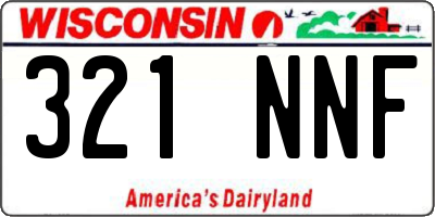 WI license plate 321NNF