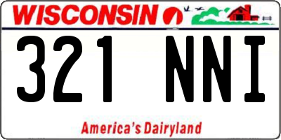 WI license plate 321NNI