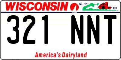 WI license plate 321NNT