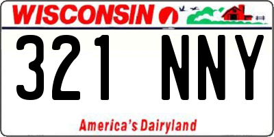 WI license plate 321NNY
