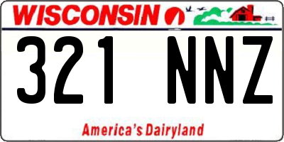 WI license plate 321NNZ