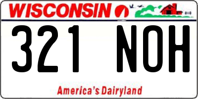 WI license plate 321NOH