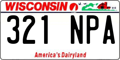 WI license plate 321NPA