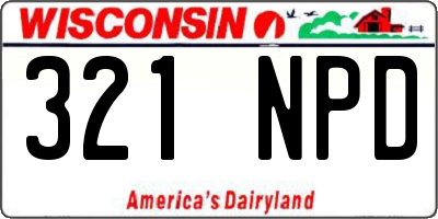 WI license plate 321NPD