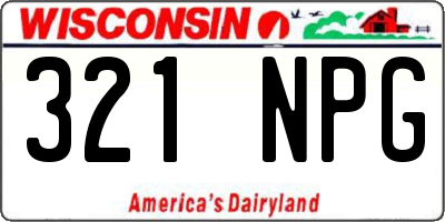 WI license plate 321NPG