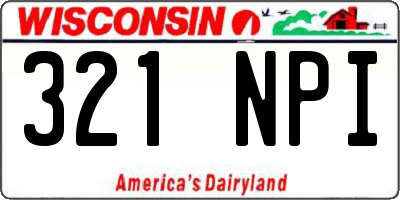WI license plate 321NPI