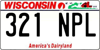 WI license plate 321NPL