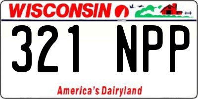 WI license plate 321NPP