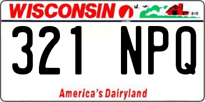 WI license plate 321NPQ
