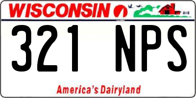 WI license plate 321NPS