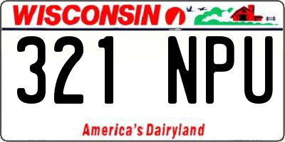 WI license plate 321NPU
