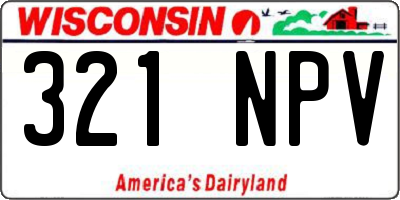 WI license plate 321NPV